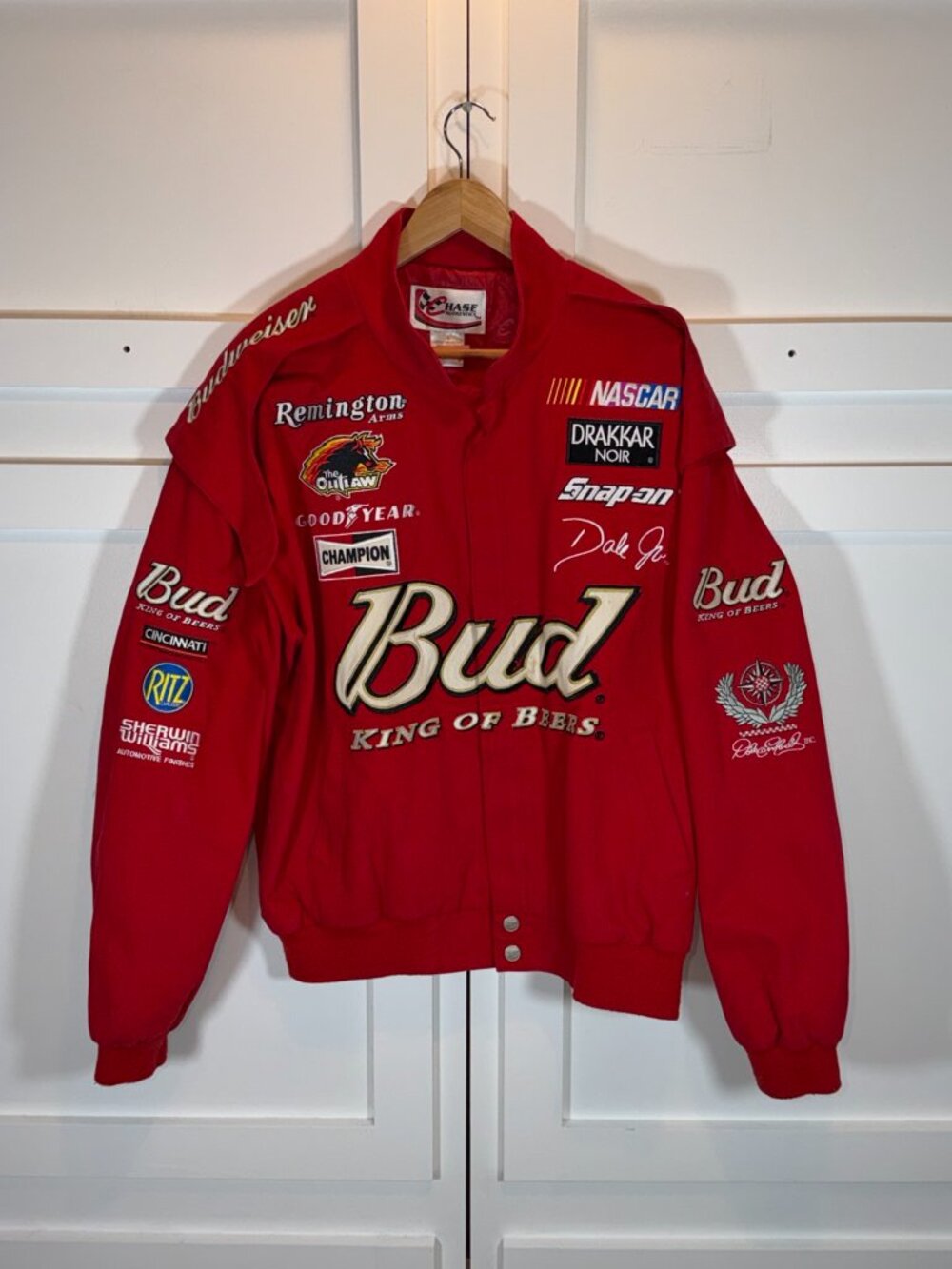 Chase Authentics Red Men's Racing Jacket L - Picture 2 of 8